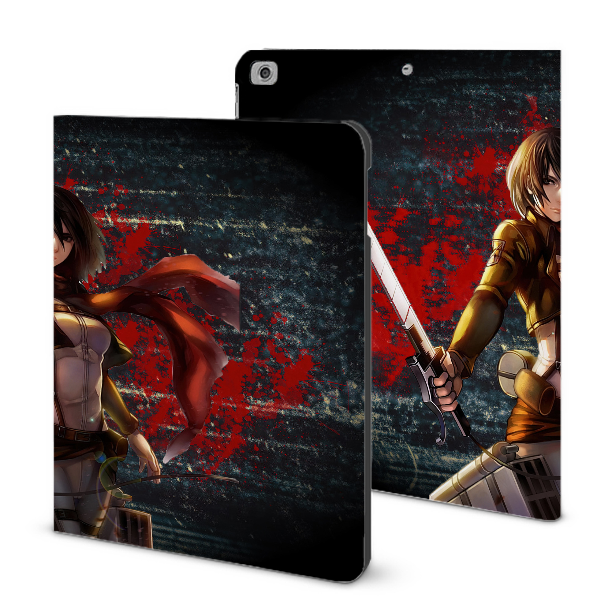 （画像用） 進撃の巨人 Attack on Titan IPad ケース ブック型 PUレザー TPU 耐衝撃 軽量 薄型 ペン収納なし 全面保護 IPad 各モデル対応